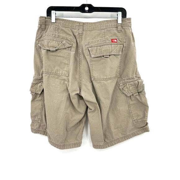 The North Face Size 34 Khaki Color Cargo Shorts Regular Fit Pockets Casual - Picture 2 of 3